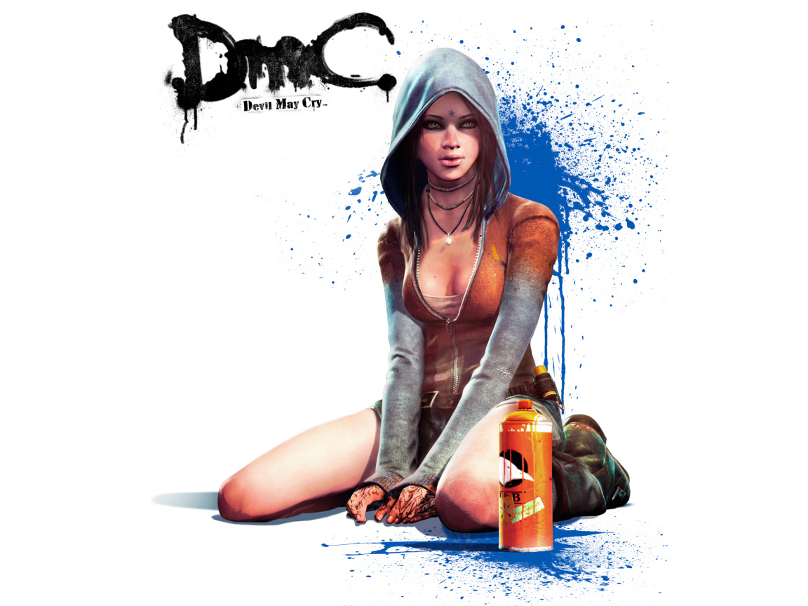 Девушка с баллончиком краски