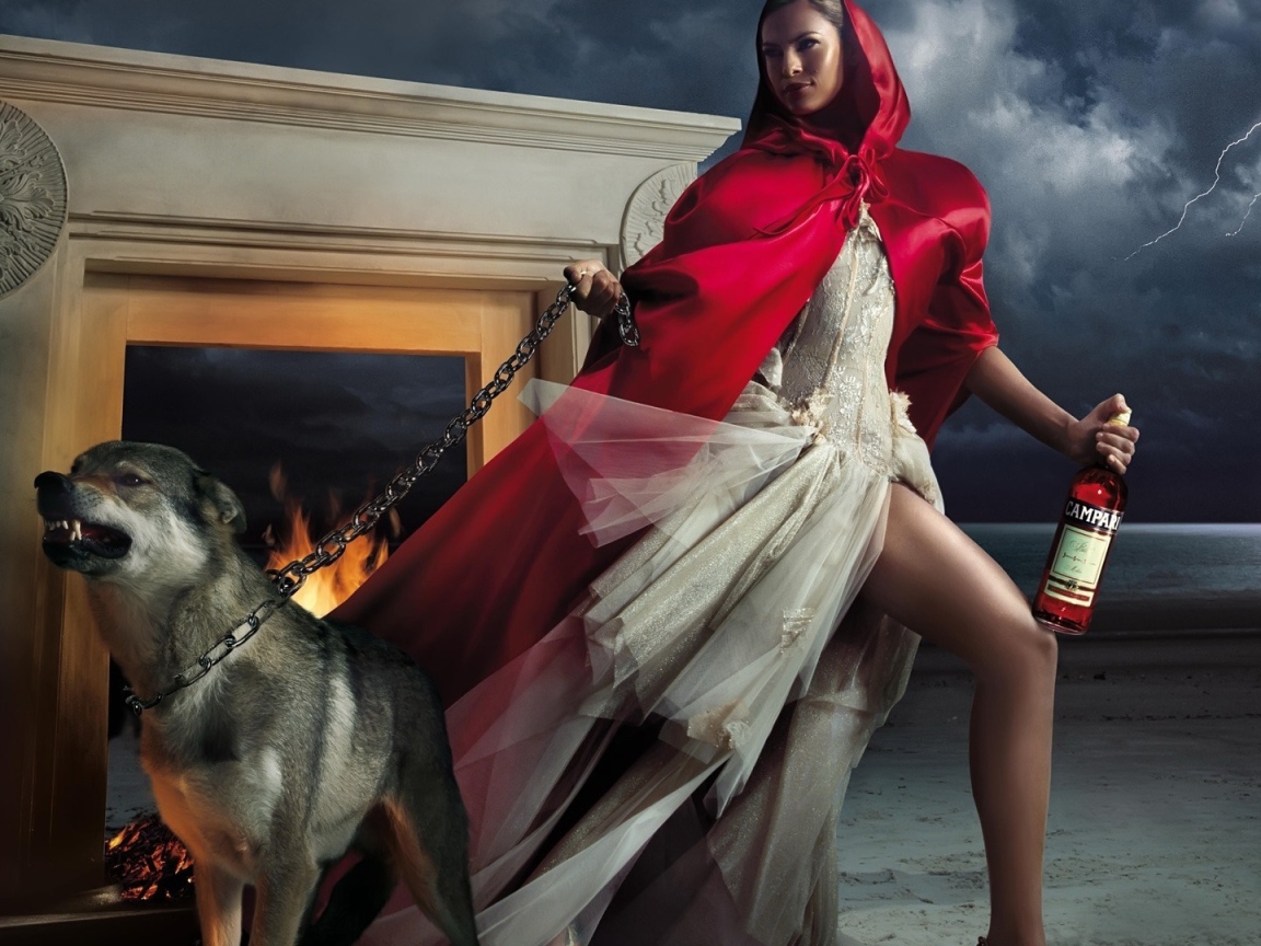 Ева Мендес с собакой