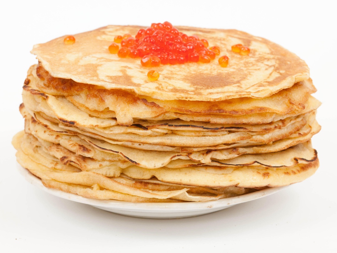 Стопка блинов на Масленицу