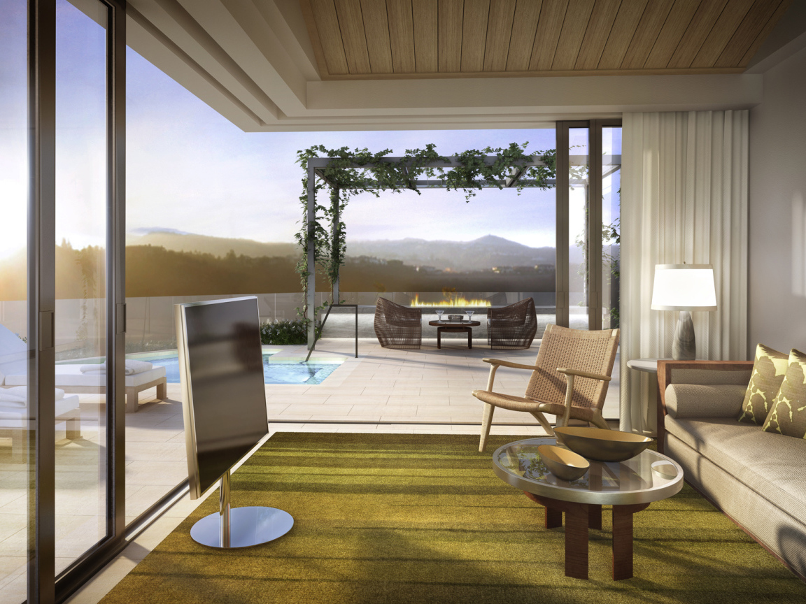 Веранда с телевизором