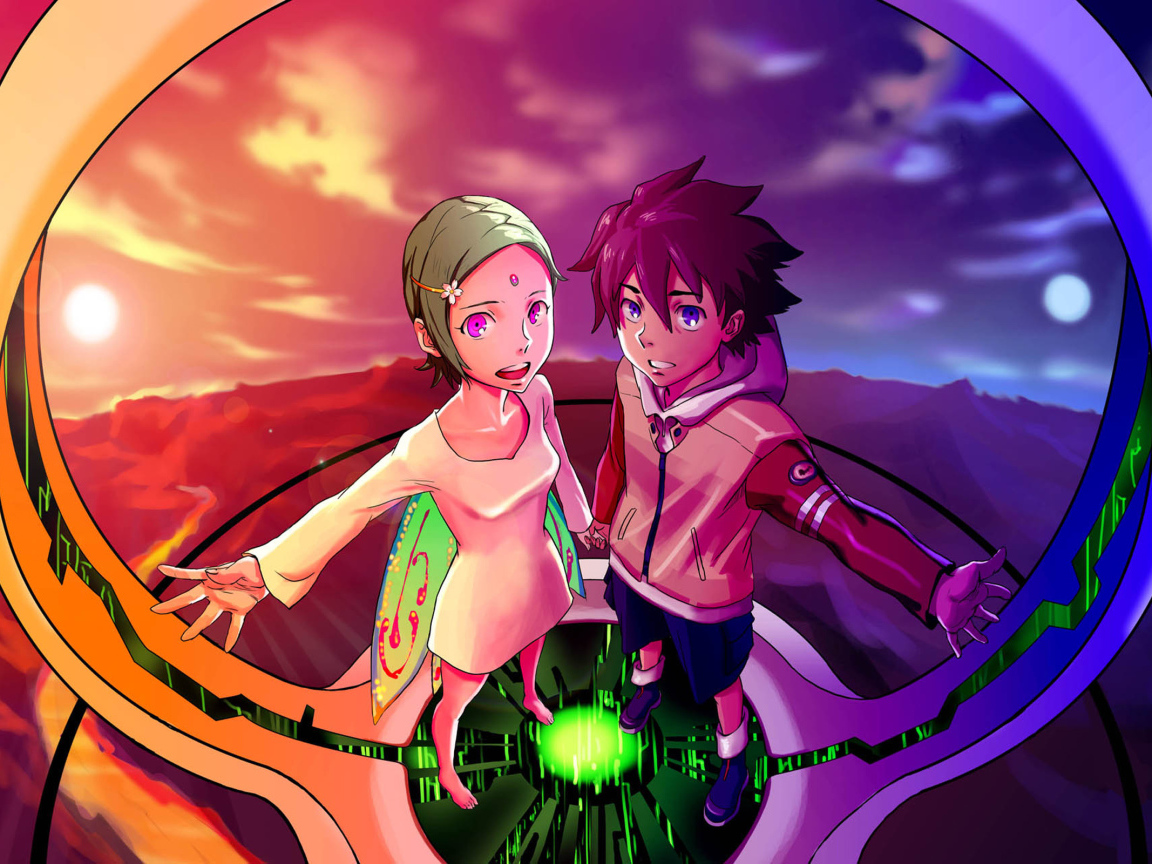 Девочка и мальчик в кольце