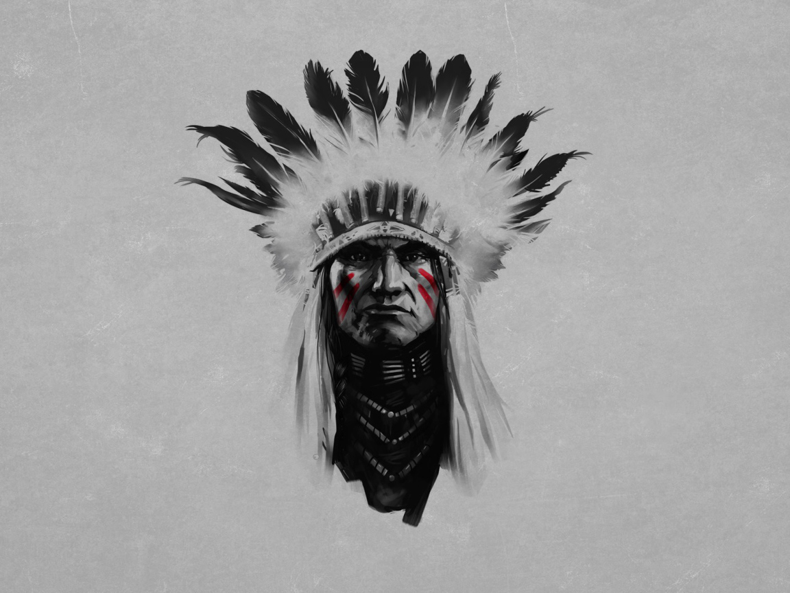 Портрет вождя индейцев