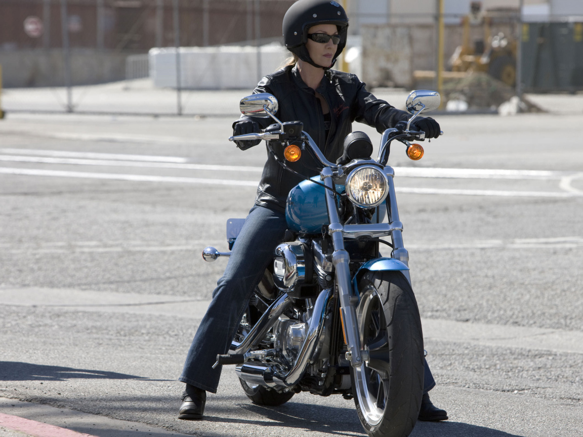 Красивый мотоцикл Harley-Davidson XL 883L Sportster