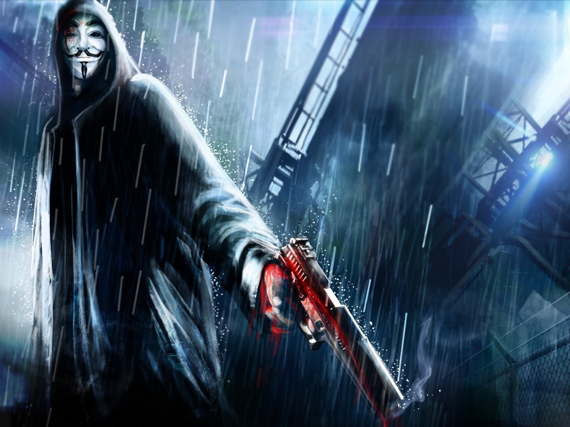 Анонимус с пистолетом