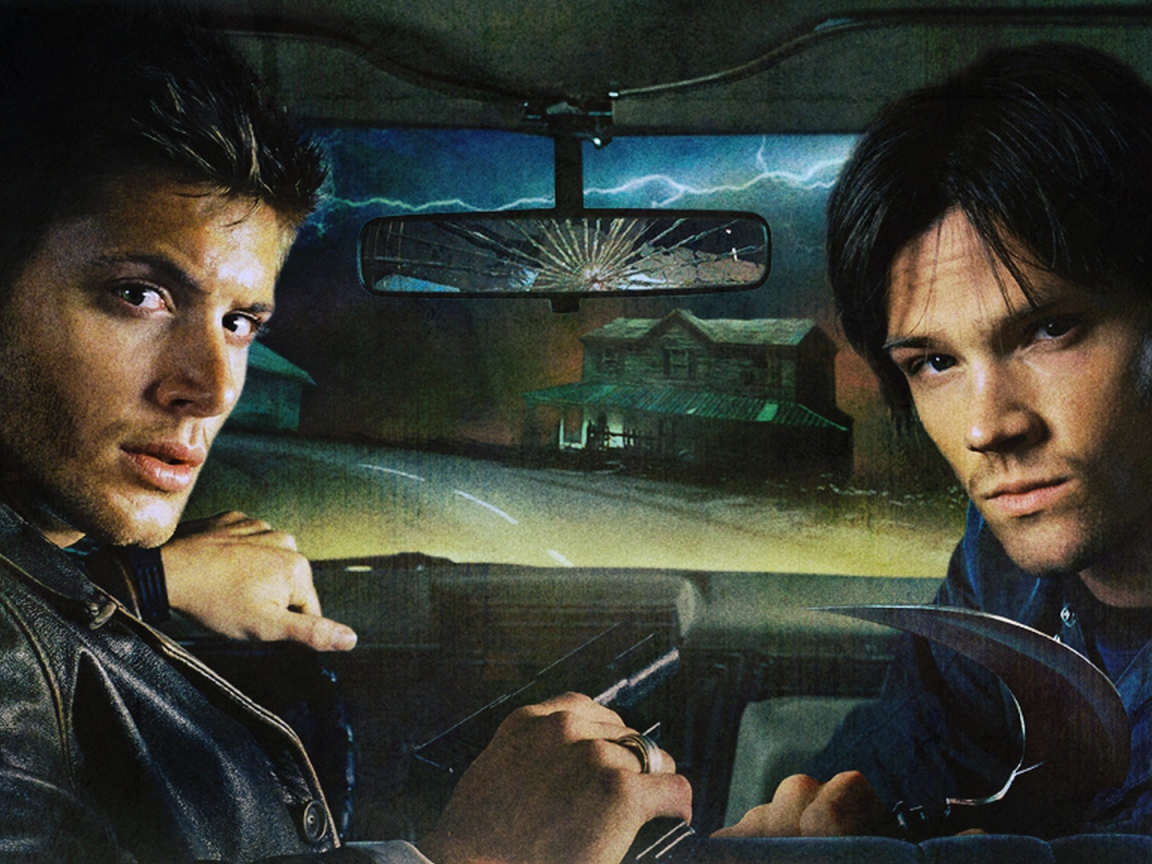 Братья из сериала Сверхъестественное за рулем