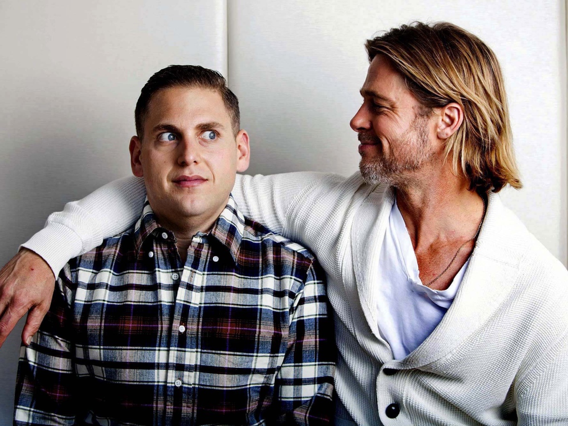 Актеры Бред Питт и Джона Хилл