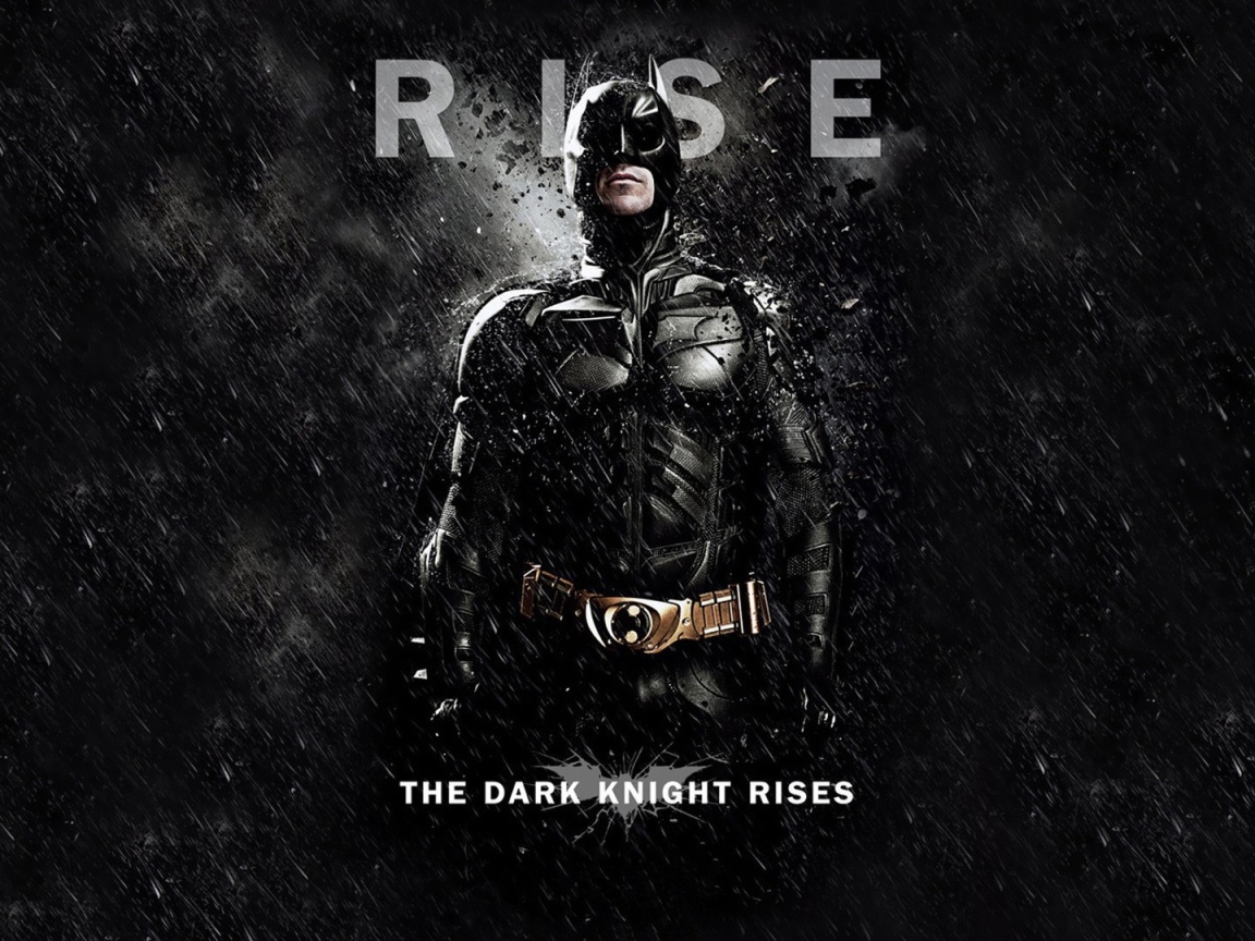 Черный Бэтмен под дождем