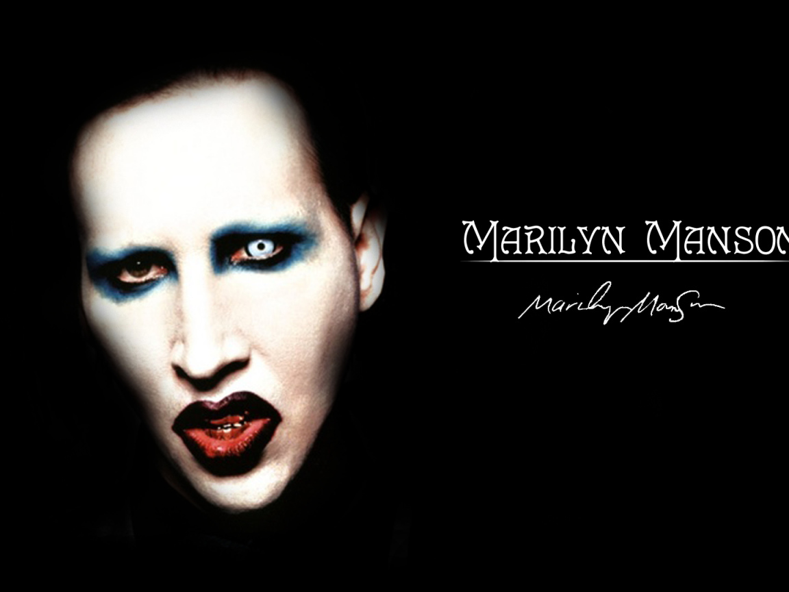 Автограф певца Marilyn Manson