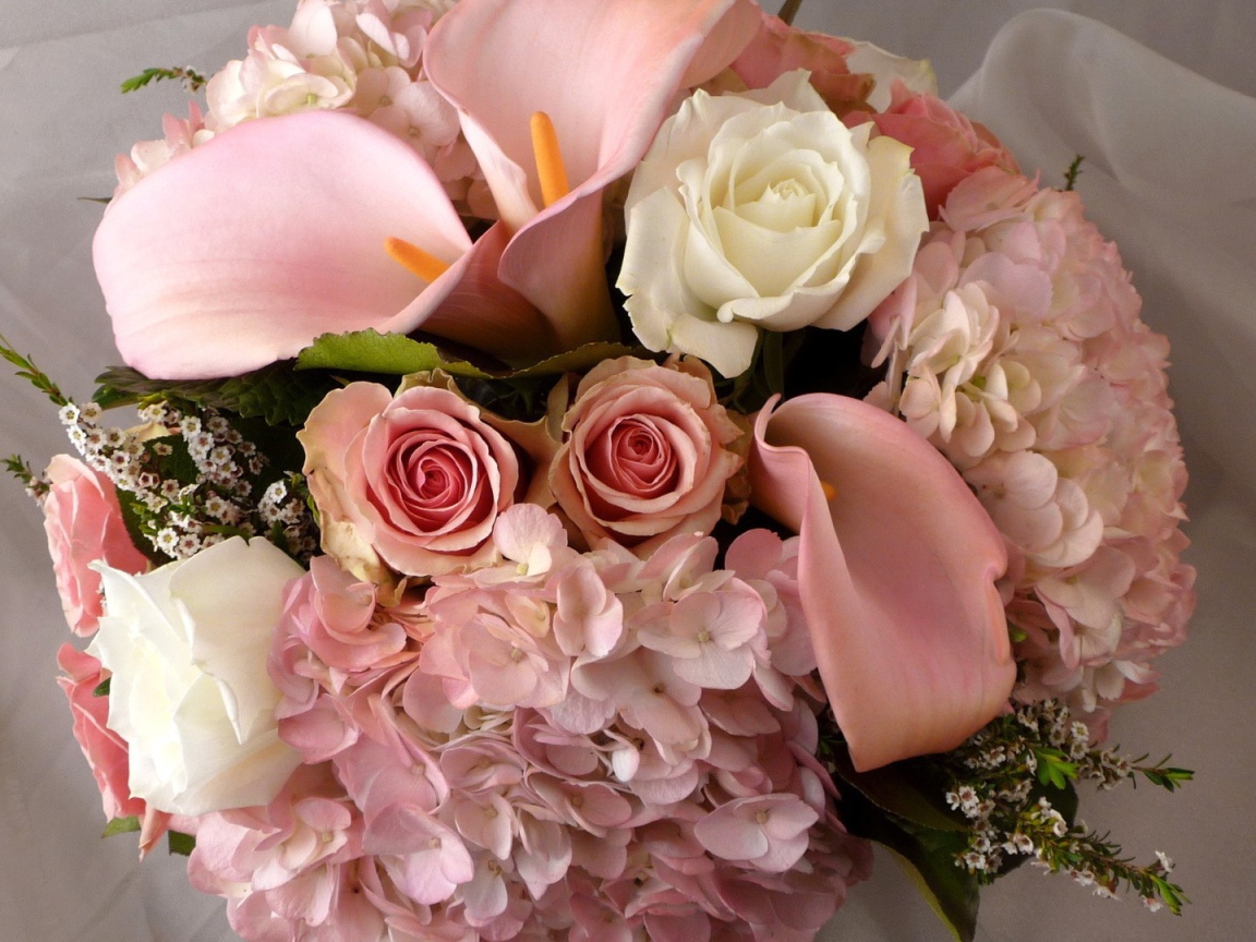 Свадебный букет с розами