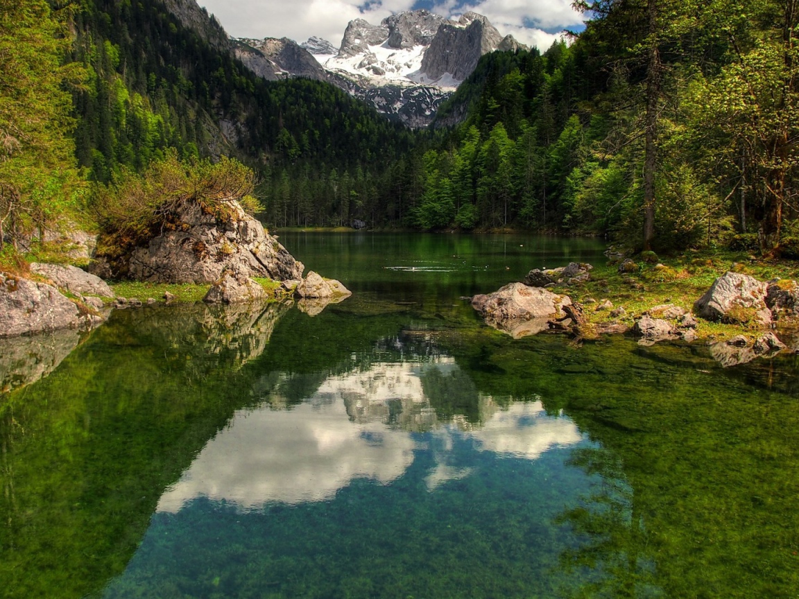 Озеро в горной долине