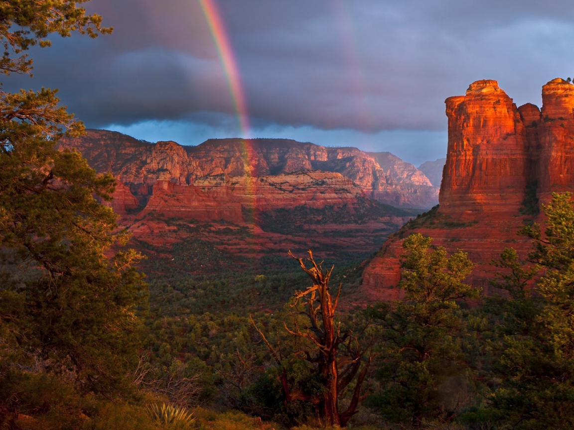 Rainbow in the canyon
