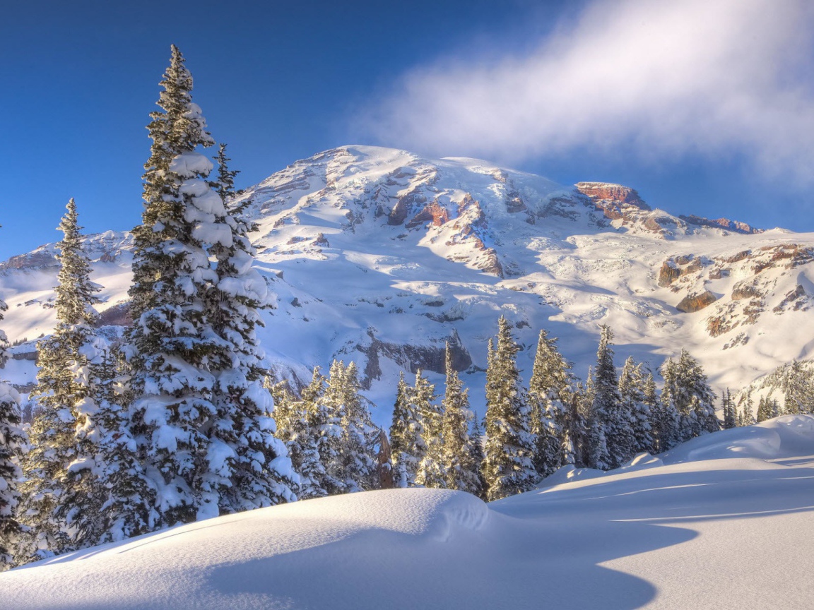 Зимний горный пейзаж