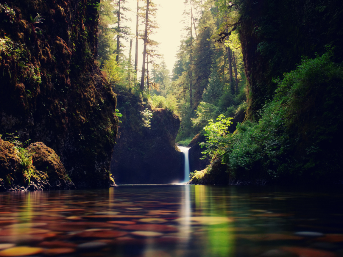 Разноцветные блики на воде