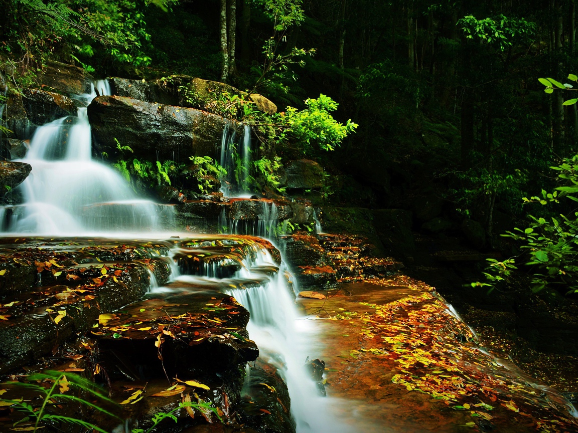 Ручей с водопадом