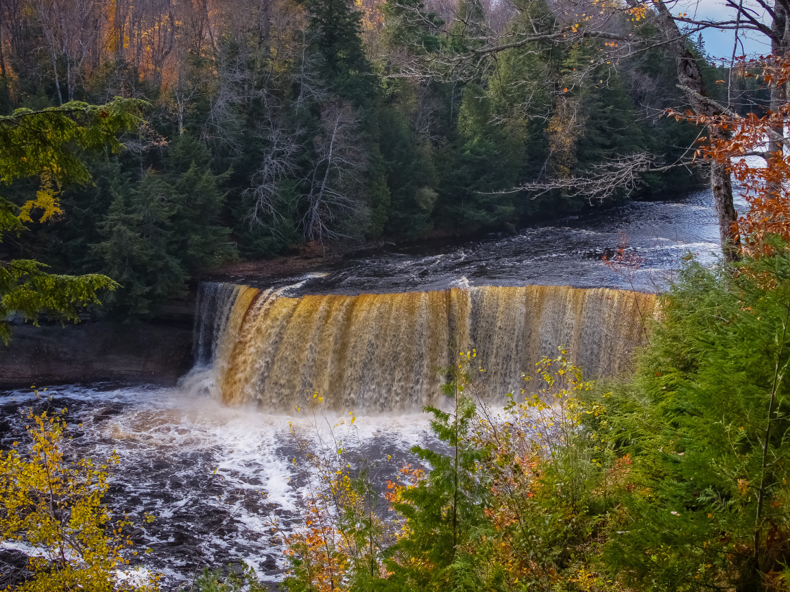 Коварный водопад среди леса