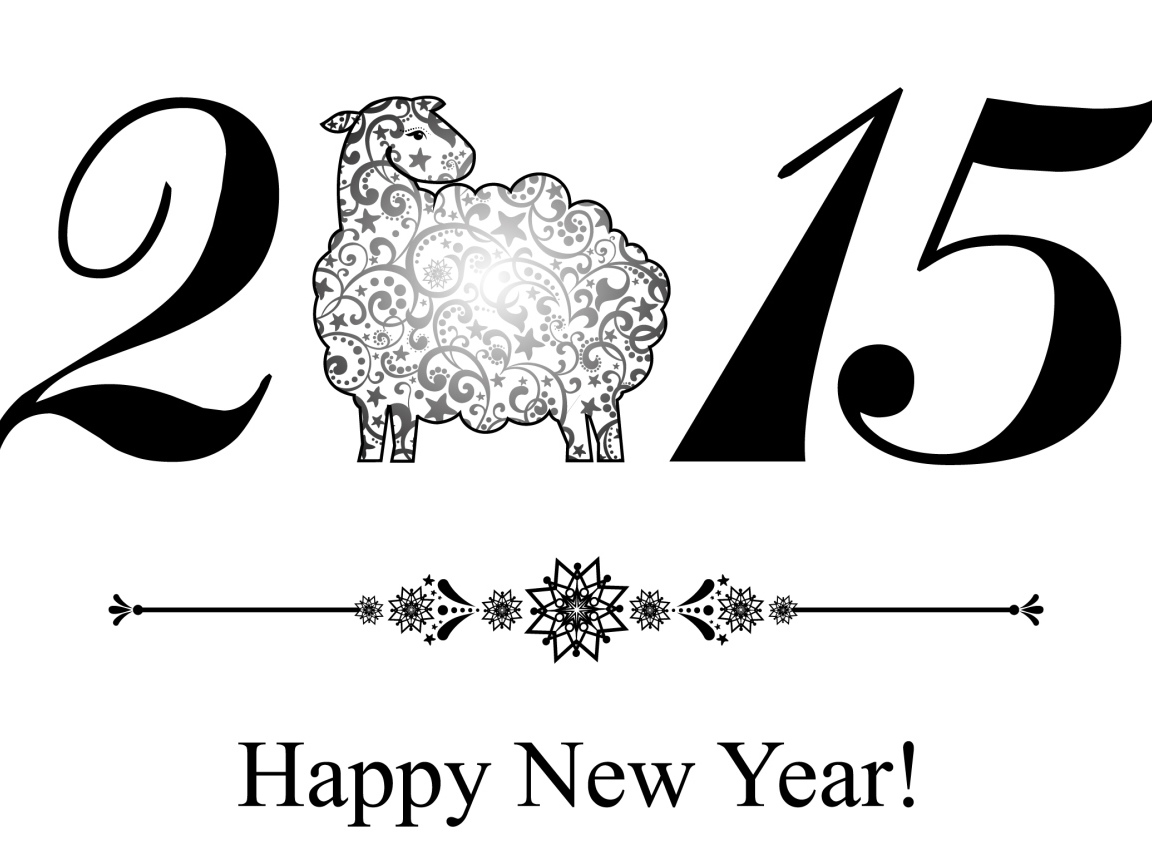 Белая овечка на Новый Год 2015