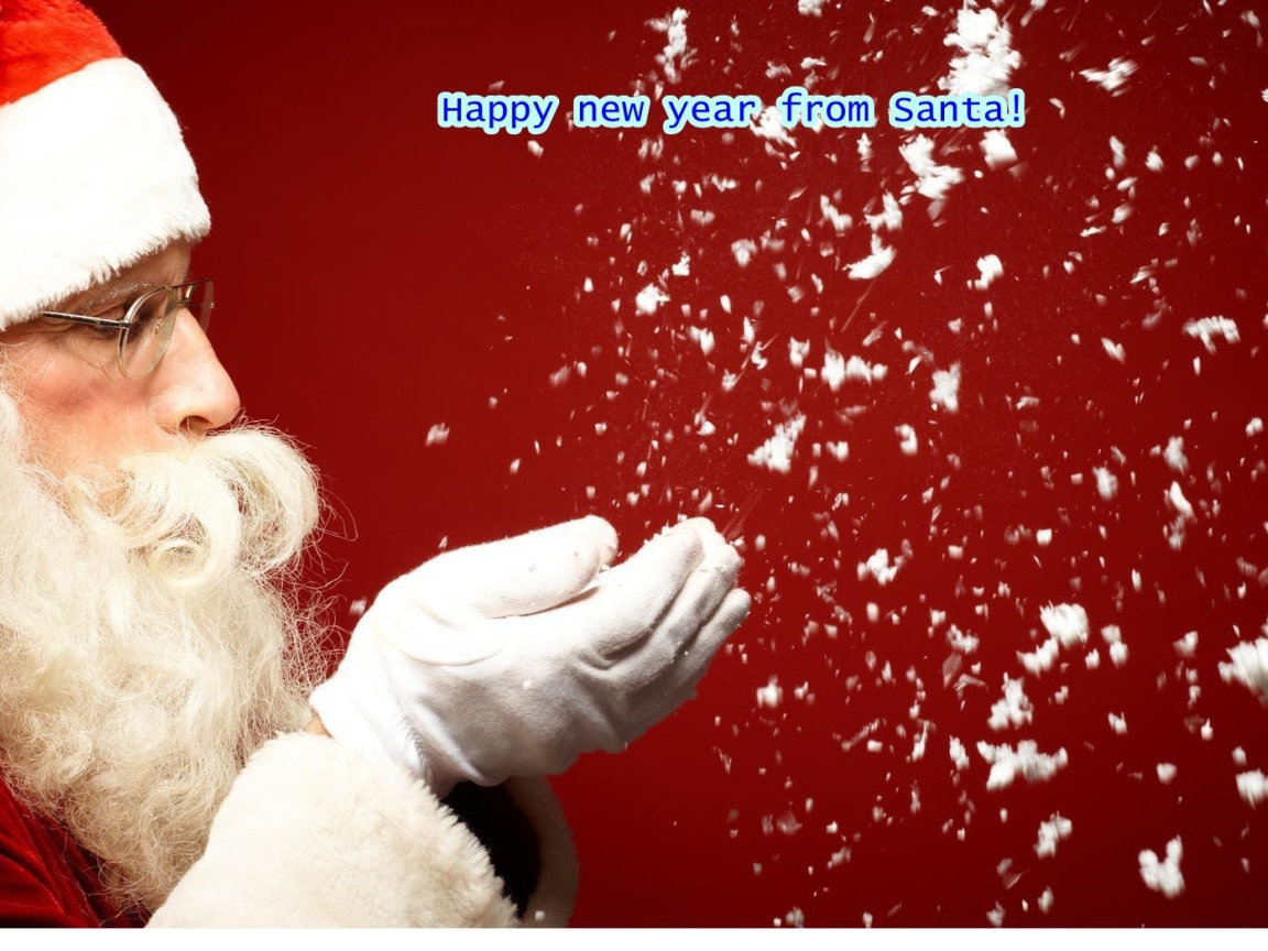 Санта желает Счастливого Нового года