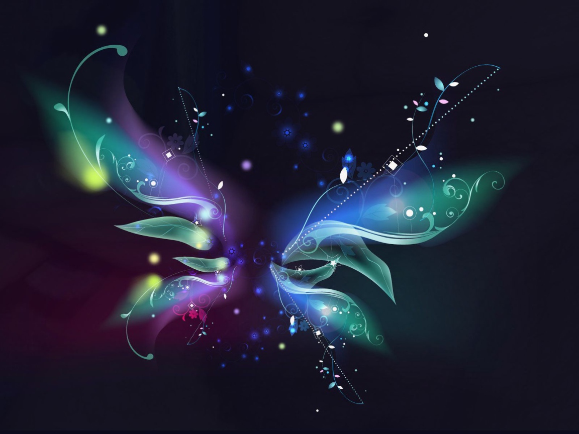 Абстрактный орнамент на черном фоне