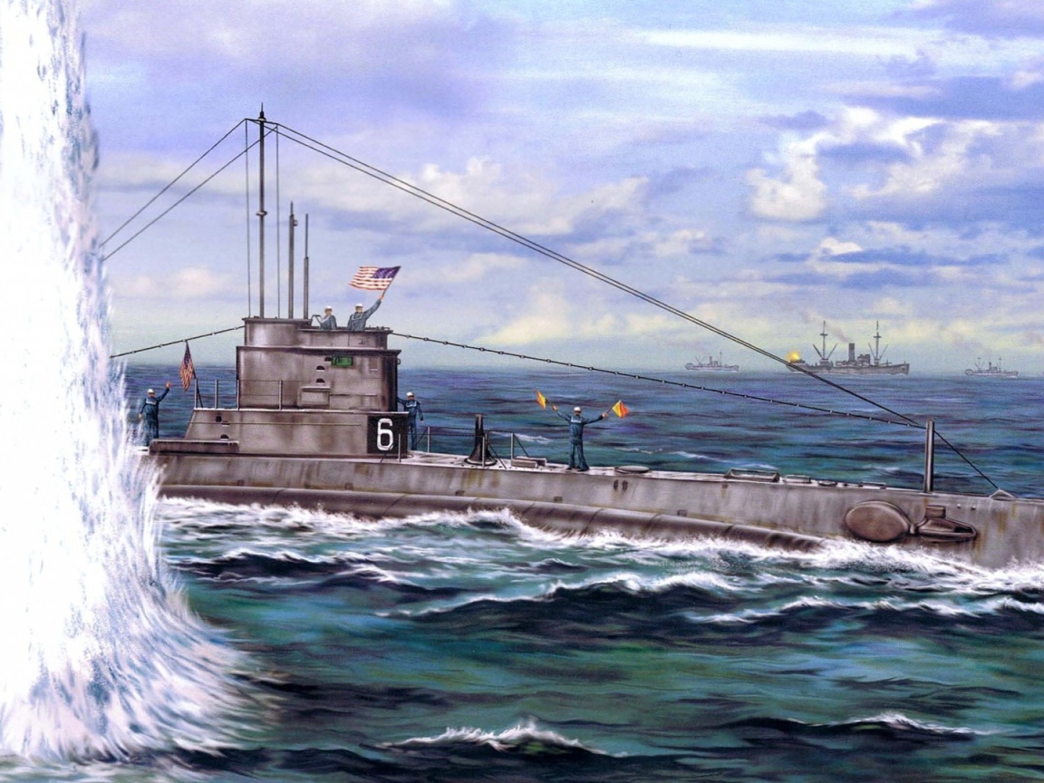 Взрыв у борта подводной лодки