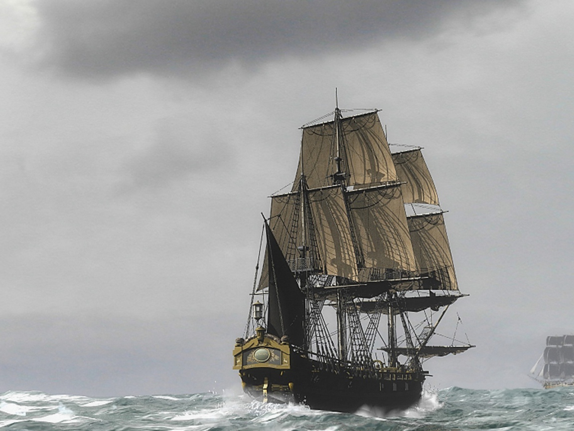 Парусники в море