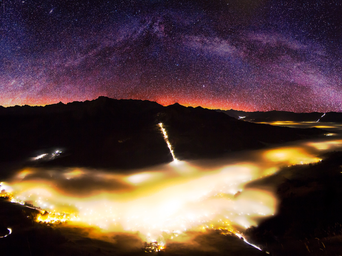 Красота космоса с планеты Земля