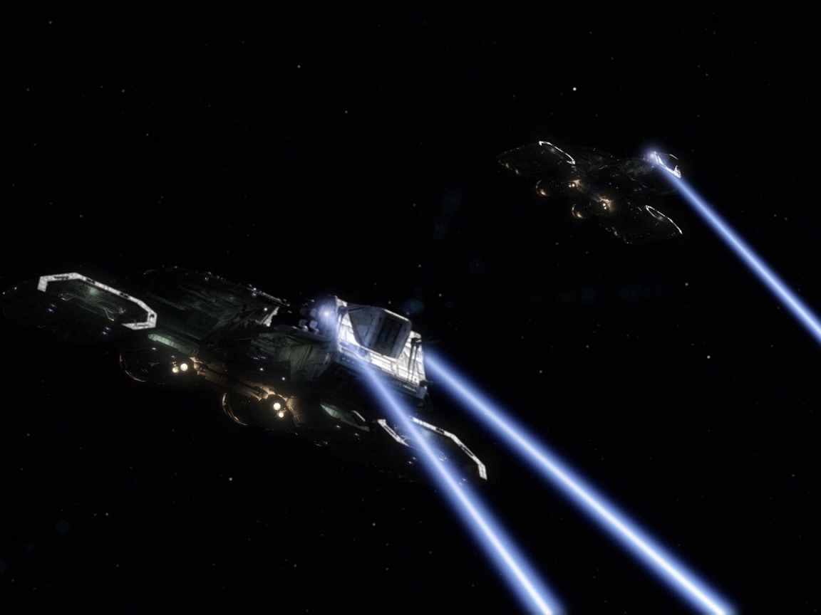 Бой космических кораблей