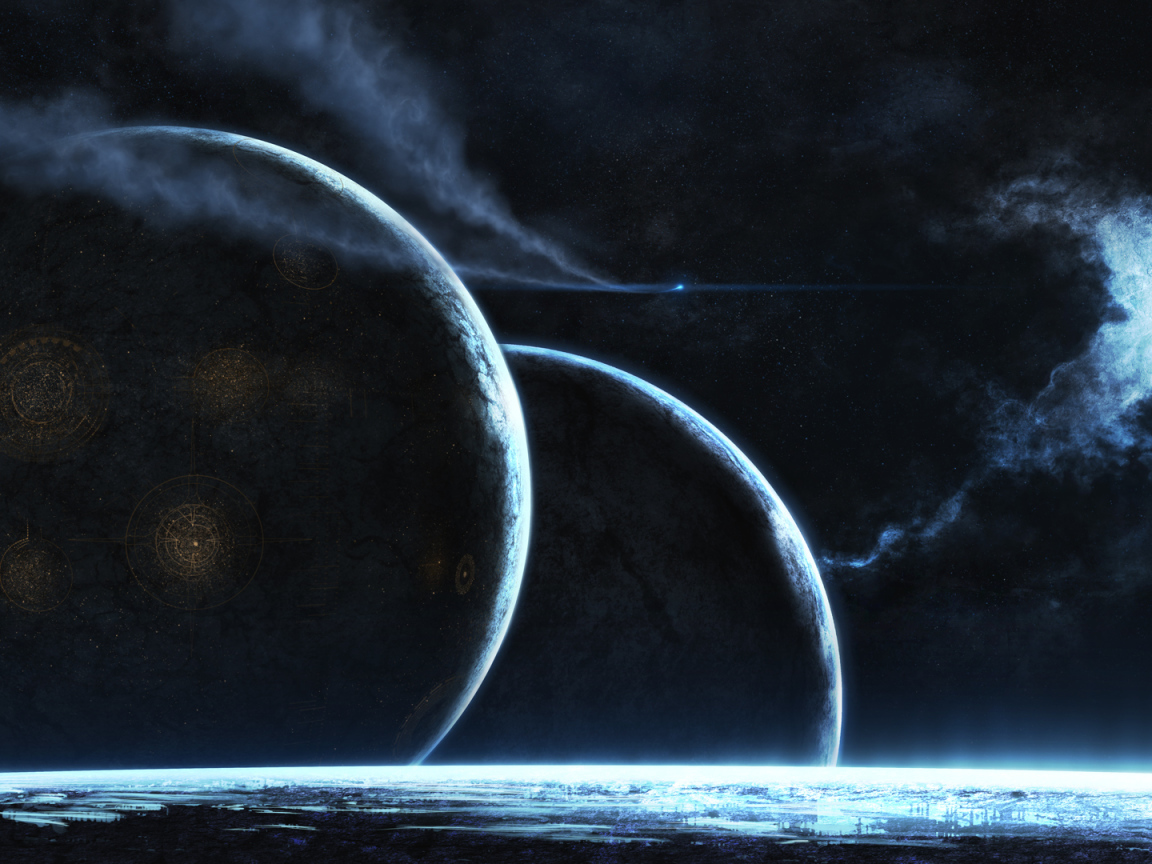 Планеты и туманность