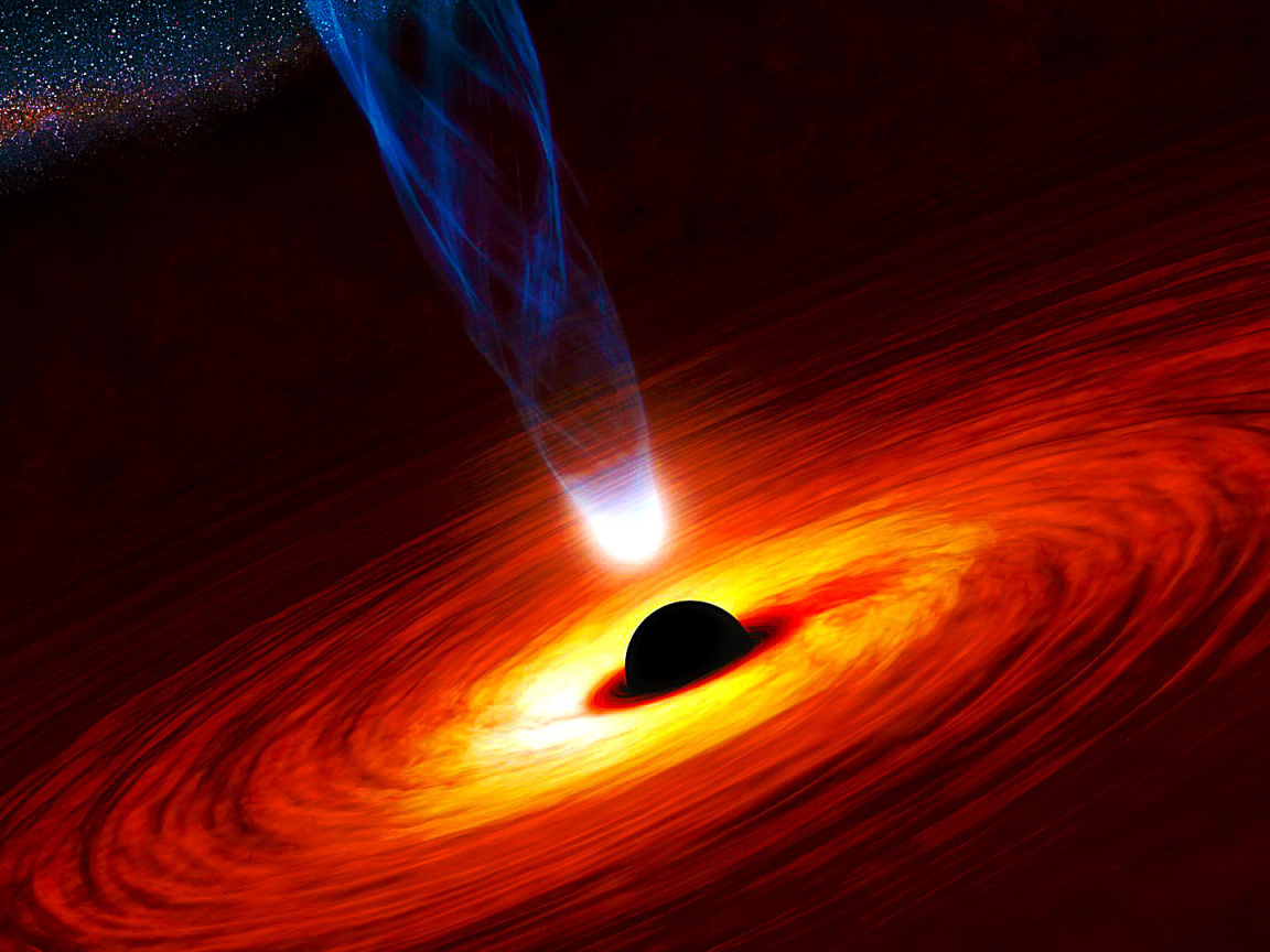 Притяжение черной дыры