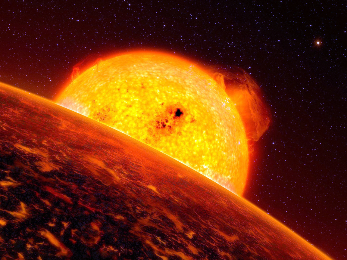 Планета близко от солнца