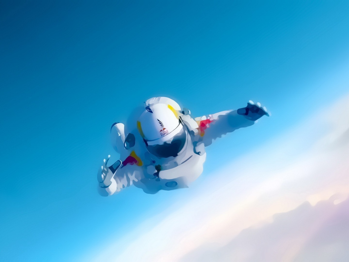 Астронавт падает на землю