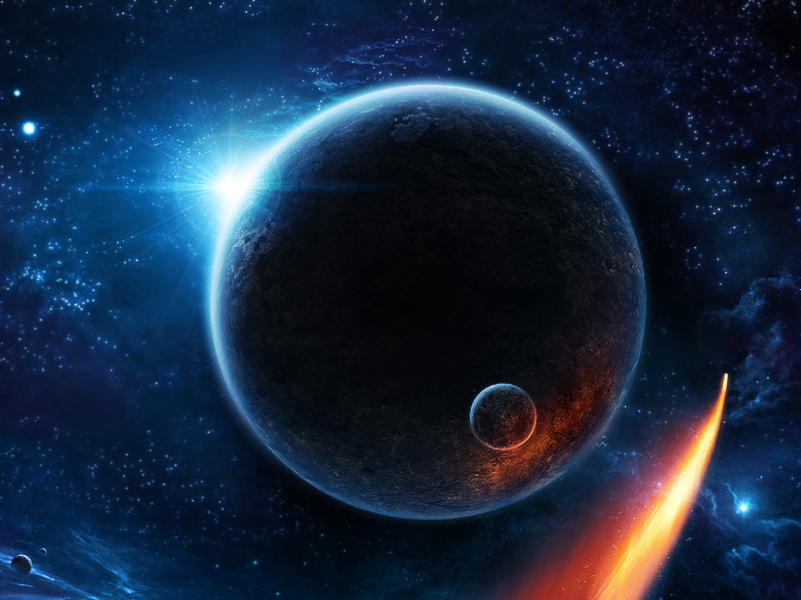 Планета со спутником