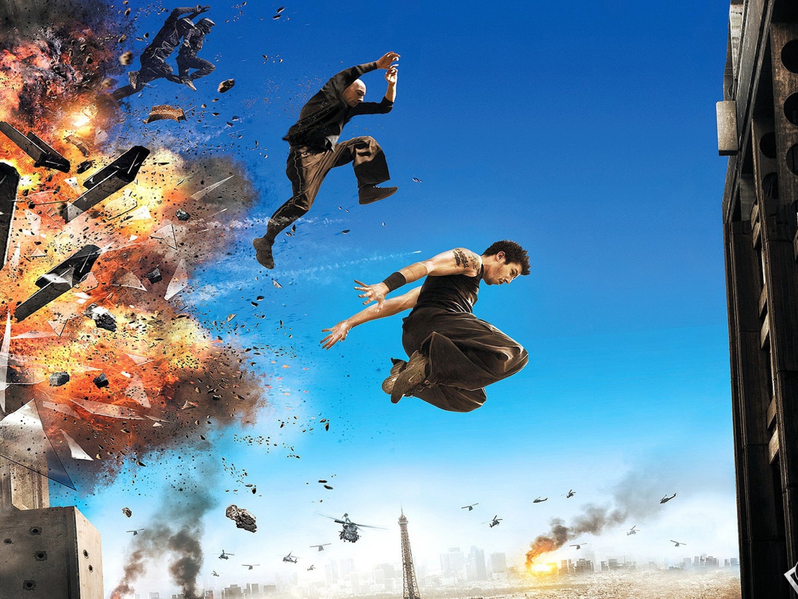 Спасение от взрыва паркур