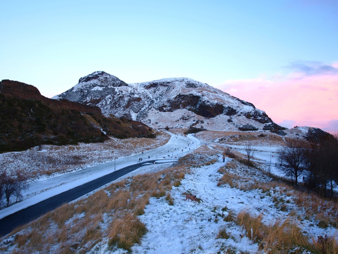 Winter landscape of Scotland