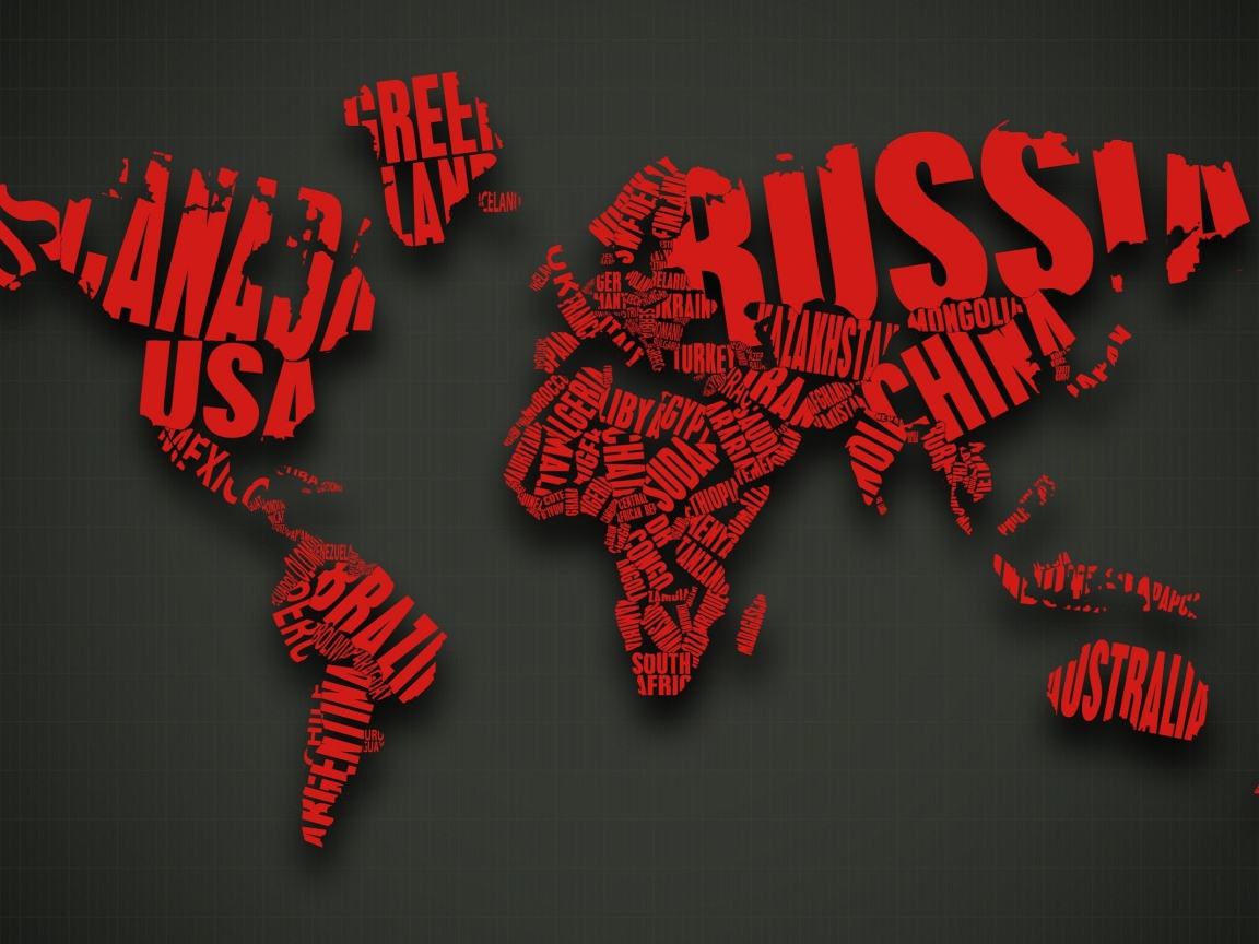 Стильная карта мира