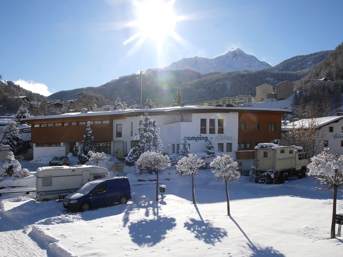 Кемпинг на горнолыжном курорте Зёльден, Австрия