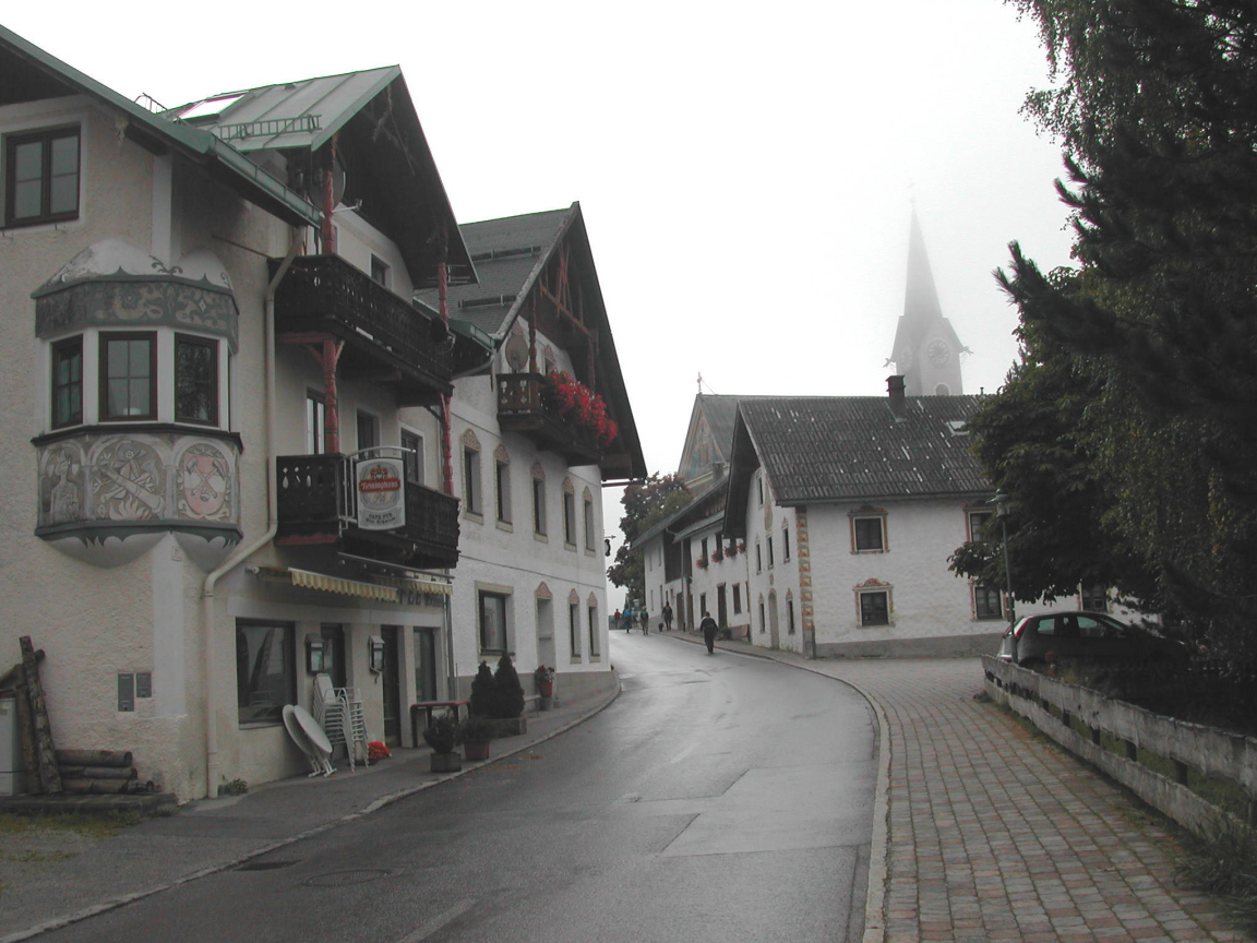 Городская улица на курорте Зеефельд, Австрия