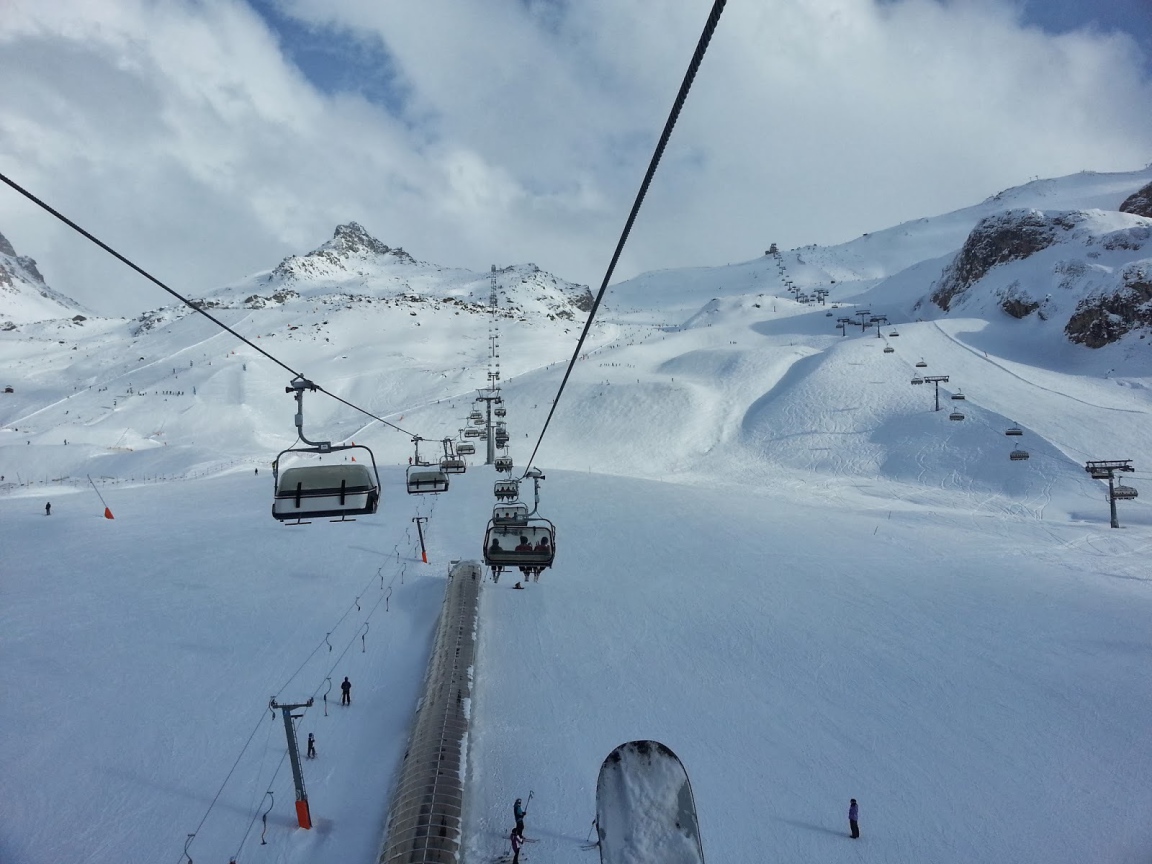 Подъемник на горнолыжном курорте Серфаус, Австрия