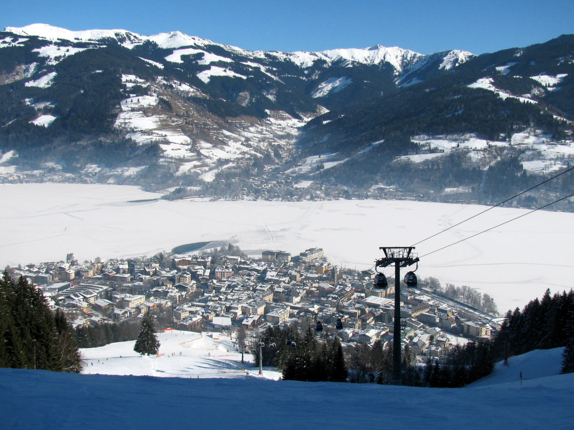 Панорама на курорте Цель-ам-Зее, Австрия