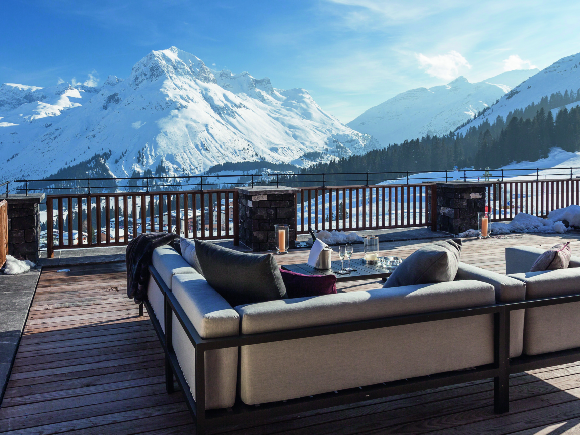 Ресторан на горнолыжном курорте Лех, Австрия