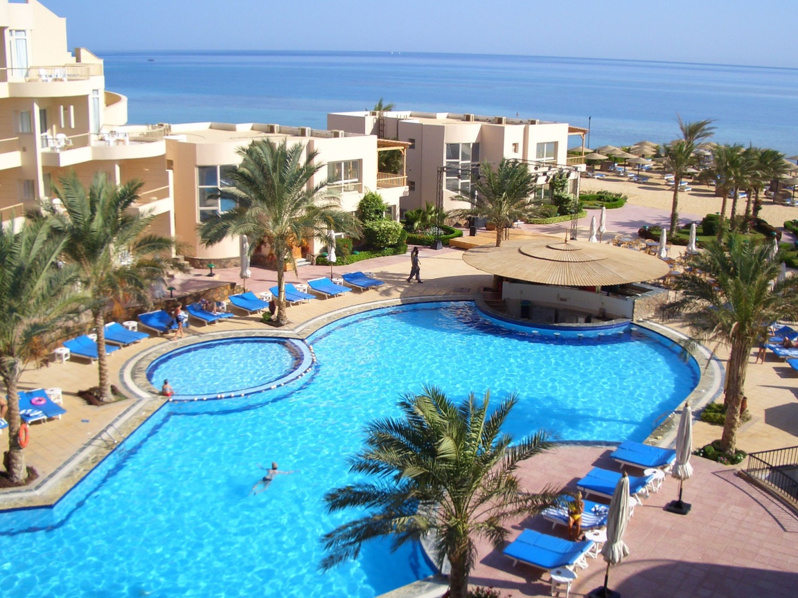 Отель на побережье на курорте Хургада, Египет