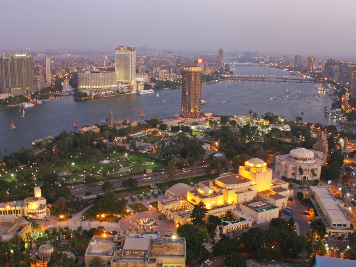 Вид с высоты на Каир