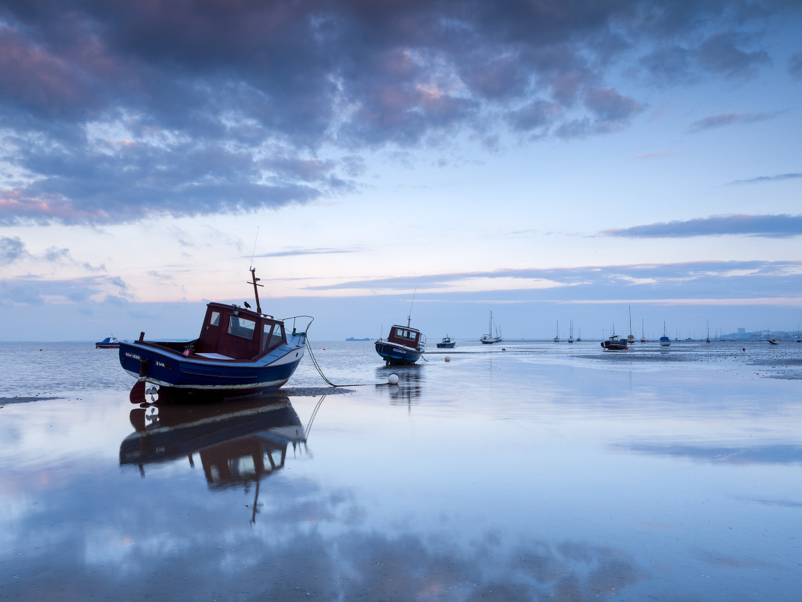 Рыбацкие лодки в Саутенд-он-Си, Эссекс, Великобритания