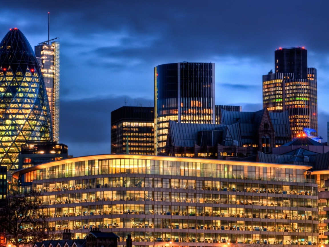 Ночной Сити в Лондоне