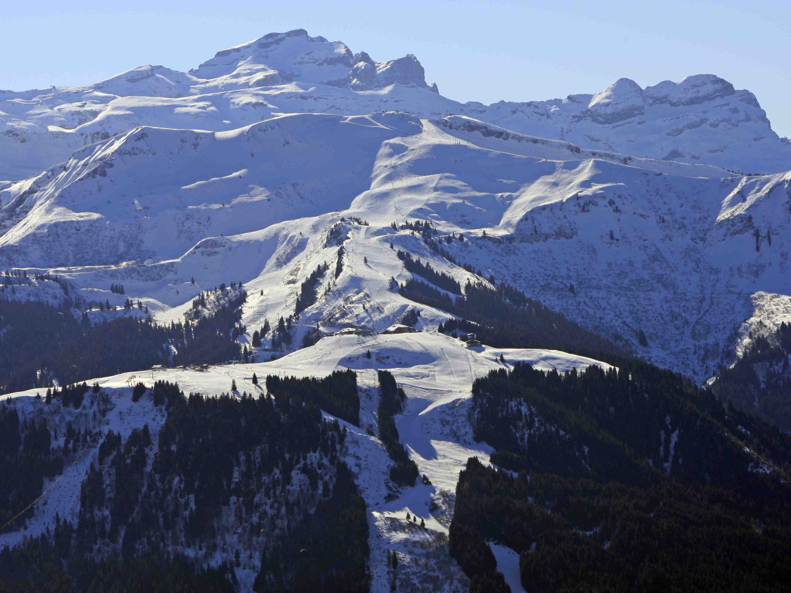 Альпы на горнолыжном курорте Самоен, Франция