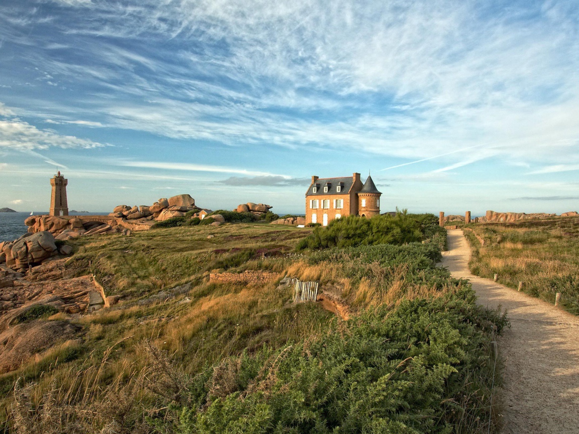 Морское побережье в Бретань, Франция