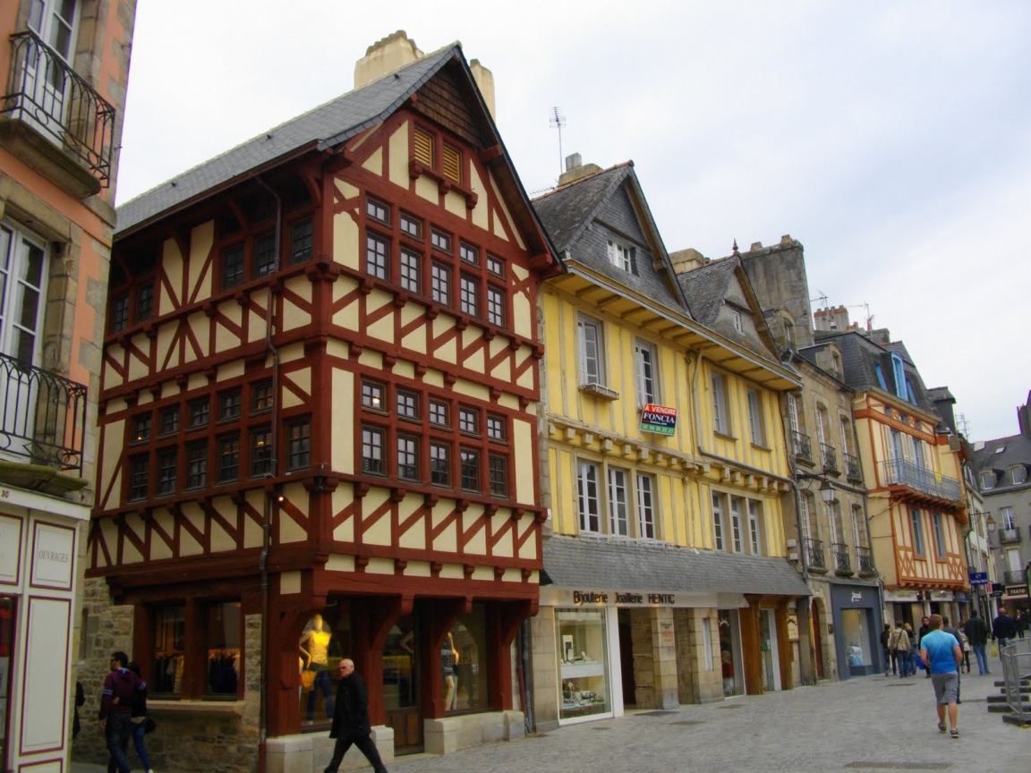 Старинные дома в Бретань, Франция