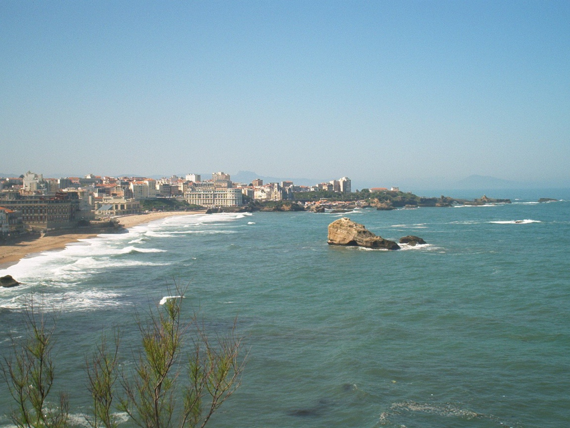 Панорама на курорте Биарриц, Франция