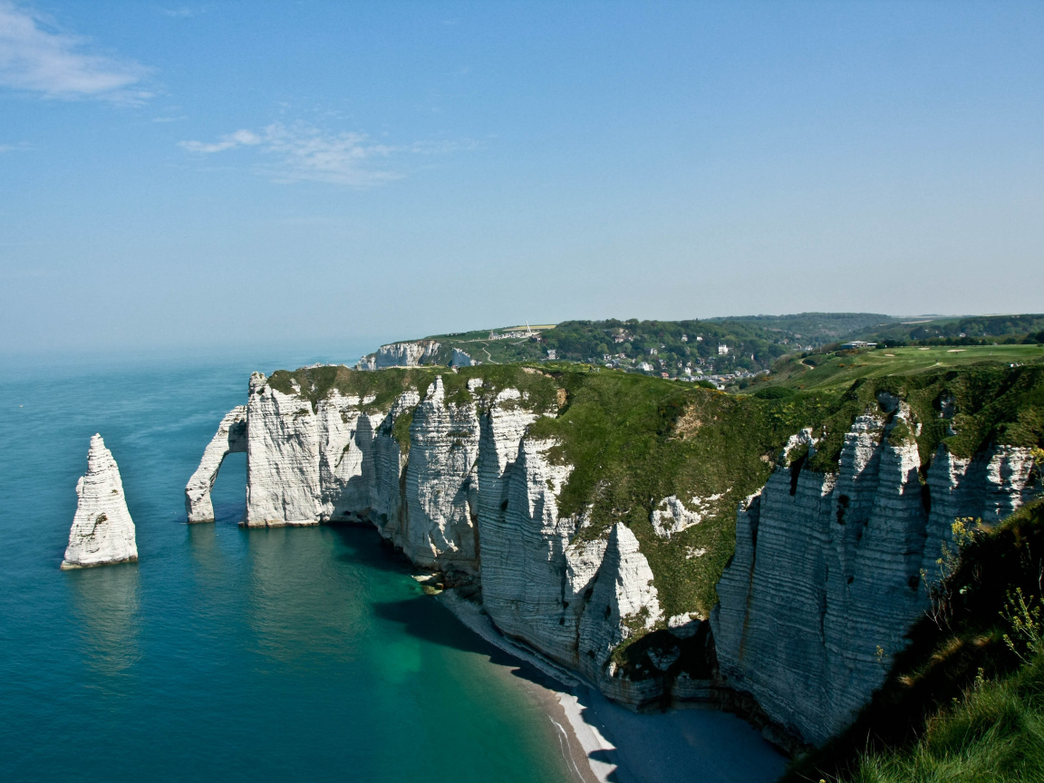 Белые скалы в Нормандии, Франция