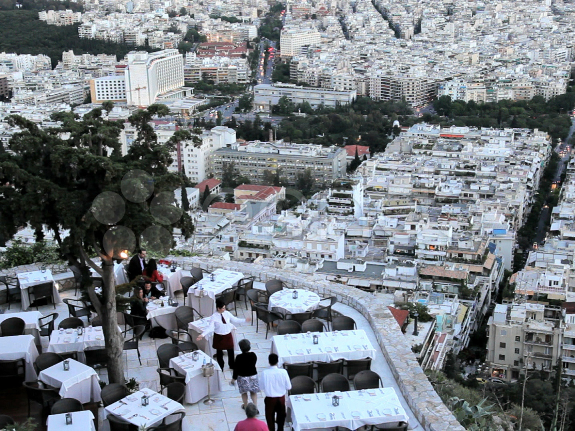 Ресторан на холме в Афинах