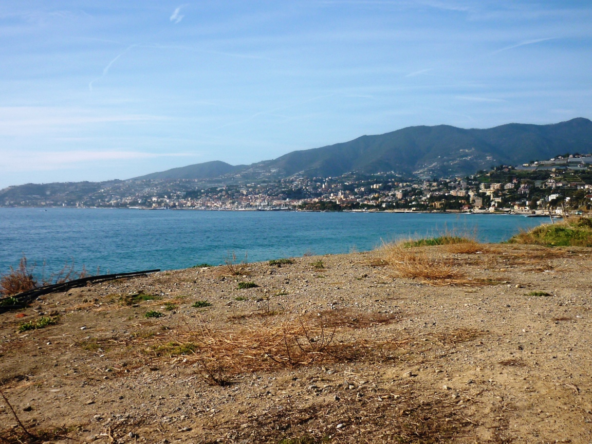 Морское побережье в Сан Ремо, Италия